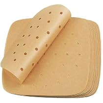 400 Stück Luftfritteusen-Einlagen Aus Pergamentpapier – öldicht, Hitzebeständig (bis 220°C) Für Quadratische 5–8 QT Fritteusen