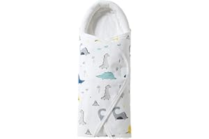 Yolispa Couverture d'emmaillotage unisexe pour nouveau-né, avec motif de dessin animé, sac de couchage avec support de protection de la tête pour bébés de 0 à 6 mois