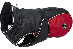 Hunter UPPSALA ALLROUNDER Hundemantel, 2-in1, herausknöpfbares Fleece-Futter, wasserabweisend, 50, anthrazit/rot