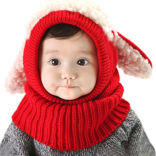 Etosell Lovely Warm Toddler Kids Baby Unisex Woolen Kintted Scarves Cap