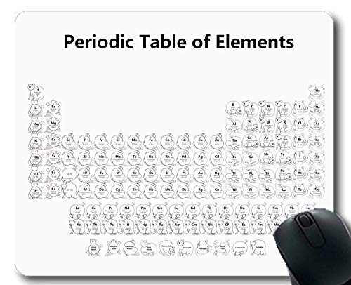 Preisvergleich Produktbild Mauspads, Periodensystem der Elemente-Mausunterlage, Chemie-Diagramm für Lehrer, Studenten, Dickes Gummi-Mousepad