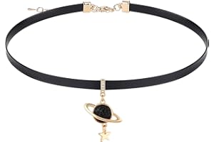 YOLEV Black Leather Choker Necklace for Women Black Collar Necklaces Gothic Goth Choker Necklace Jewelry Gift for Women Girls