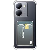 Vivo Y36 5G ile Uyumlu Kapak Kamera Korumalı Kartlıklı Darbe Emici &Ouml;zellikli Şeffaf Silikon Kılıf