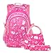 Produktbild Vbiger Schulranzen Mädchen Schulrucksack Schultasche Rucksack Kinder Daypack 3 Teile Set für Schule und Freizeit Rosig