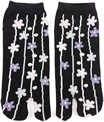 Tabi Socks 'Budōnoki' Japanese Split 2-Toe Ninja Flip Flop Geta Sandal Ankle Socks Senior