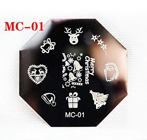 Christmas Theme Stainless Steel DIY Nail Art Stamp Plate (MC01)