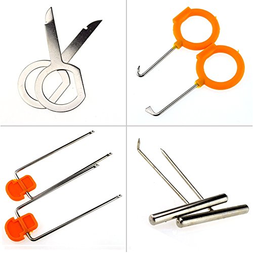 Panel Werkzeug zum Entfernen 12 PCS – PREMIUM Auto Trim Polster Entnahme-Set für Tür Formen Dash Panel Demontage Werkzeug Auto Radio Audio installieren Tür Clip Pry Tool Universal KFZ Stereo Umbau Toolkit - 3
