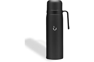 balibetov Termos do Yerba Mate Gourd – izolowany próżniowo, z podwójną ścianką ze stali nierdzewnej, nie zawiera BPA, specjalny do kubków Mate lub dyni Mate (czarny)