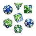 Produktbild Hnoerin grün Blau Gemini Glowing Polyhedral 7-die RPG Würfel Set Galaxy DND Würfel Set D20 D12 D10 d8 D6 D4 Für D und D Wit Tasche
