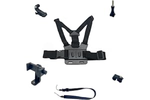 DOCACHE Soporte Movil Pecho, Pechera para Grabar con el Movil, Arnés Montaje de Correa, Cinturón Compatible con Gopro Hero 10 Hero 9 Cámara,para Escalar, Andar en Bicicleta, Caminar (Cuerda Antideslizante)