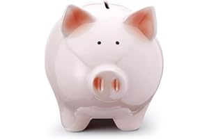 Mousehouse Gifts - Pink Large Pig-Themed Piggy Bank for Children, Money Box for Kids, Ages 3+