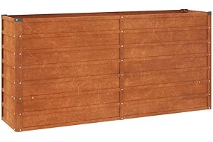 vidaXL Letto Rialzato da Giardino Ruggine 160x40x77 cm Acciaio Corten