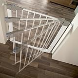 Lindam Sure Shut Orto Automatisch schließendes Türschutzgitter mit Druckbefestigung ohne zu Bohren-Verstellbreite 75cm bis 82cm, maximum 117cm mit Verlängerung-Weiss - 2