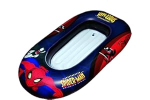 Big White Rabbit Spider-man Petit bateau gonflable pour enfant 120 x 80 cm, bleu