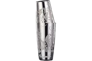 UNTIOR Coktailshaker,Cocktail Shaker Edelstahl,Boston Shaker - Hochwertiges Barzubehör für Alle Professionelle Barkeeper und Zuhause Cocktail Liebhaber (Königin und Pirat)
