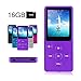 Produktbild Crillutar Gemütlich 16GB MP3 / MP4-Player Musik /Stimmaufnahme mit unabhängiger /Media Player Sperrtaste Inklusive einer 16GB Micro SD-Karte, und 1.8 Zoll Bildschirm, Unterstützung von Photo Viewer und E-Book( Lila)
