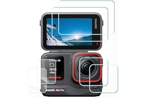 ULBTER Pellicola protettiva per Insta360 Ace Pro [6 pezzi] insta 360 Ace Pro Protezione, vetro temperato 0,3 mm durezza 9H ultra-trasparente