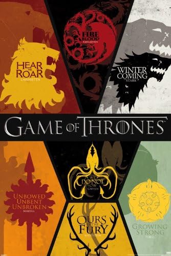 Television Maxi Poster featuring the Sigils from Game of Thrones 61x91.5cm