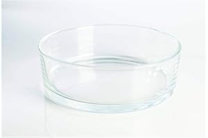 INNA-Glas Fuente Redonda de Cristal - Fuente Decorativa Vera, Transparente, 8cm, Ø 25cm - Bandeja de Vidrio - Recipiente Decorativo