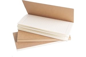 Wkłady do dzienników Sixstore z podkładką, puste, w kratkę, zestaw 3 wkładek do skórzanego notesu pamiętnik 6,5 x 3,6 cala 192 strony