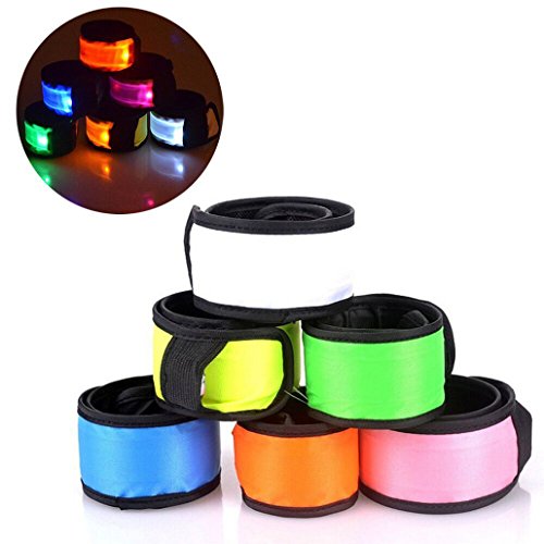Esonstyle® 6 Stück LED Armband LED Klaps-Band-Glühen-Armband-Nachtsicherheits-Handgelenk-Band für das Wandern Jogging-das Radfahren gehende laufende Konzert-kampierende im Freiensport