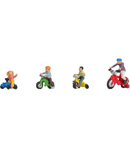 NOCH H0 – 6 Figurines Enfants Sur Terrain De Foot – Peintes à La Main – Échelle 1/87 – Diorama
