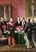 Produktbild Alu-Dibond-Bild 80 x 110 cm: "Napoleon III (1808-73) Hands Over The Decree allowing the Annexation of the Suburban Communes of Paris to Baron Georges Haussmann (1809-91) in June 1859 (oil on canvas)", Bild auf Alu-Dibond