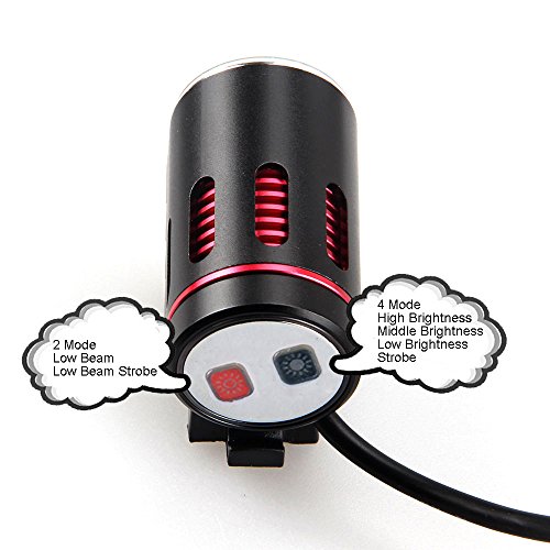 Rightest und leistungsstark 1200 Lumen wiederaufladbare Bike Light, Mountain, Road Fahrrad Scheinwerfer Wachfunktion V 6400 MA Wasserdicht Silikon Akku-Einfach zu installieren kein Werkzeug erforderlich ? Free aus Aluminium Bike Bonus Rücklicht - 4