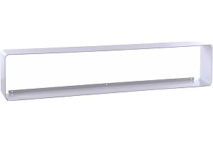 DESIGN DELIGHTS XXL Lounge regał na płyty CD Cube | 120 cm, lakierowany metal | stylowa półka ścienna w stylu retro, regał ścienny, przechowywanie płyt CD | kolor: biały