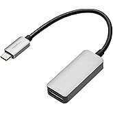 Amazon Basics USB-C-auf-DisplayPort-Adapter, Aluminium, Grau