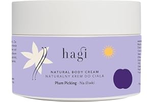 ‎HAGI Hagi Plum Picking, krem do ciała, australijska śliwka Davidson i kwas hialuronowy, z ekstraktem z miodu, masłem shea i masłem kakaowym, głęboko odżywiający i nawilżający, idealny do wszystkich