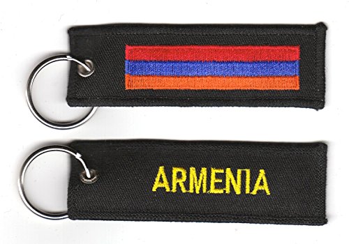 Preisvergleich Produktbild Schlüsselanhänger Armenien Anhänger Fahne Flagge FLAGGENMAE®
