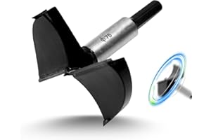 HAIMAYEE Punta Forstner 75mm Trapano Punta Per Legno In Lega Premium Con Gambo Tondo Per Forare Legno,Plastica,Compensato