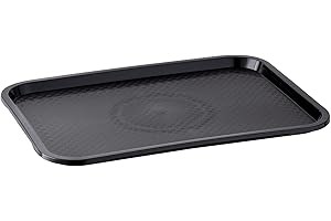 APS Bandeja Fast Food, bandeja para servir inviolable y apta para el lavavajillas, Made in Germany, 45 x 35,5 cm, altura 2 cm, negra