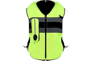 YXYECEIPENO Vest De Motocycliste Gilet Réfléchissant Airbag De Déclencheur Mécanique Réutilisable Les Hommes Et Les Femmes Appliquent La Locomotive Cyclisme, Gilet Équestre Gilet airbag Moto