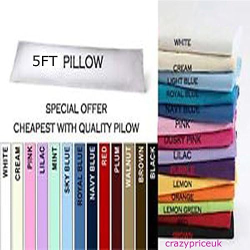 Crazypriceuk MATERNITY/PREGNANCY ANTI BACTERIAL BOLSTER PILLOW WITH COVER (19 X 60 INCH, RED)