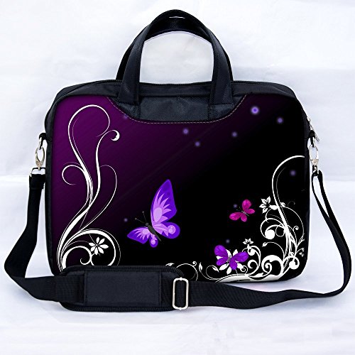 Sidorenko® Notebooktasche Laptoptasche für 17-17,3 " Zoll ( 43,9 cm) mit zwei Innentaschen für Zubehör / Vorder - Rückseite bedruckt