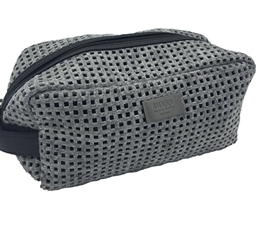 Preisvergleich Produktbild Hugo Boss Original Grau Kulturbeutel Rasiertasche Tasche Fur Herren