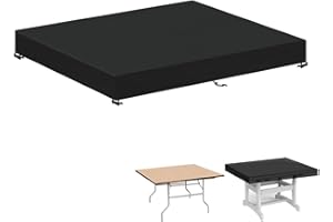 LAMUNI Garden Table Cover Rectangular Patio Table Top Cover, Outdoor Patio Furniture Covers Waterproof Garden Tabletop Covers Windproof Anti-UV Outdoor Garden Table Cover, 140x90x15cm