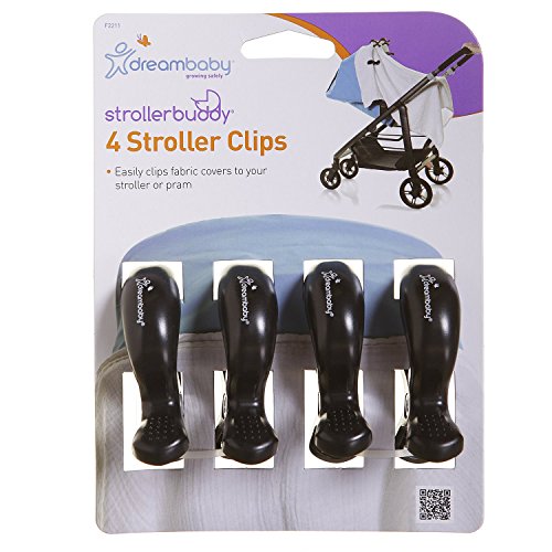 Dreambaby Stroller Clips (Black, Pack of 4)