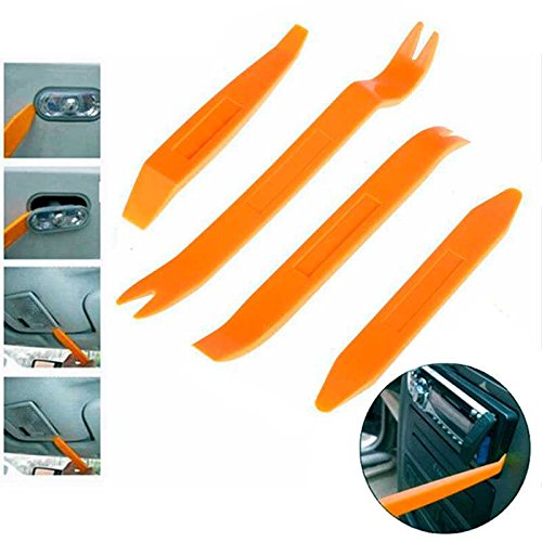 Ociodual Kit de 4 herramientas para desmontar el salpicadero radio coche panel frontal