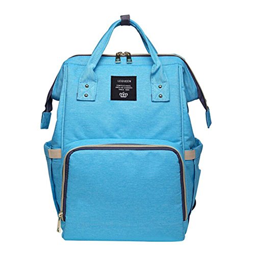 Preisvergleich Produktbild Baby Wickeltasche Reise Rucksack, Baywell Große Kapazitäts Windel Rucksack Tragbar Handtasche Organizer mit Isolierten Taschen für Kinderwagen (A-Himmelblau)