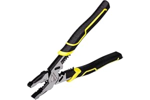 KAONESS Alicate universal 225 mm Alicates para electrista 4 en 1 de 9 pulgadas con pelacables, crimpadora de alambre, cortador de alambre y función de enrollado