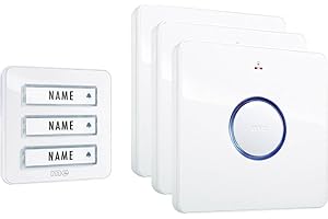 M-E MODERN-ELECTRONICS Set Complet pour Sonnette sans Fil 41097 200 m Blanc