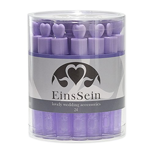 24er Set WEDDING BUBBLES Seifenblasen HOCHZEIT EinsSein® Lovegläschen flieder | Unverzichtbar für perfekte Hochzeitsfotos | Party Goldene Hochzeit Geburtstag Feier Kommunion Gastgeschenke Hochzeit - 3