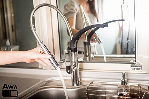 AWA – JUN – Küchenarmatur – Spültischarmatur mit Geschirrbrause – Chrom - 2