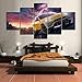 Produktbild haochenli188 5 Stück Videospiel Zubehör Forza Horizon 4 Fortune Island Spiel Poster Wohnkultur Wandaufkleber Auto Wandkunst Malerei-Rahmen