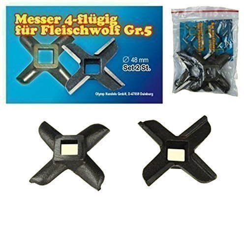 Ersatzmesser-Set (2 St.) für Fleischwolf Gr.5, D-48mm