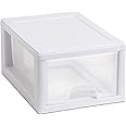 Sterilite 20518006 Stackable Small Drawer White Frame & See-Through (18 Pack)
