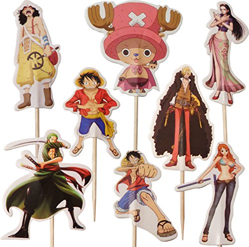 Ana Banana Paris One Piece Monkey D Luffy Decoracion Torta Cupcake Pics Topper (24 Unidades)